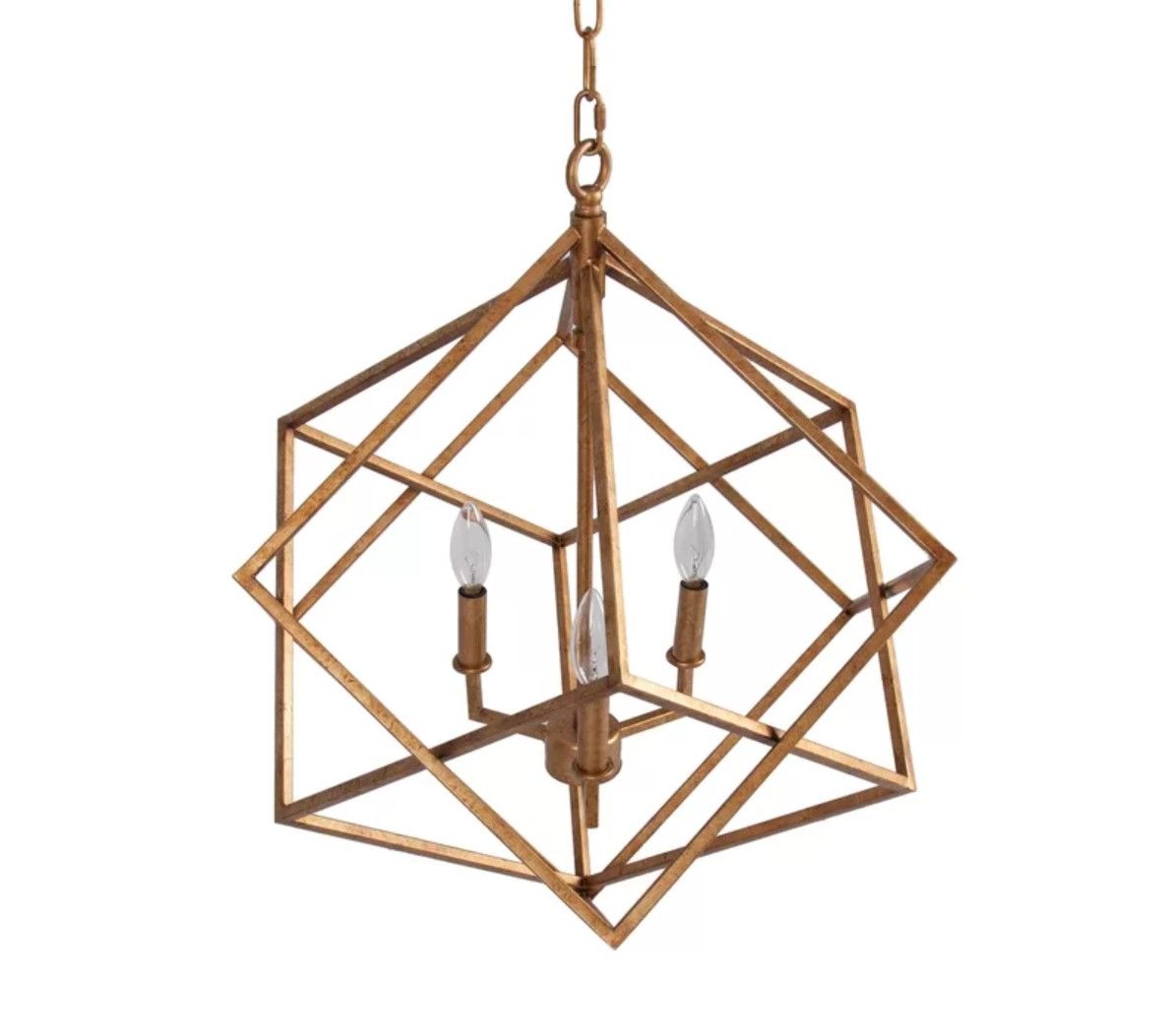 Ayaz 3 Light Geometric Chandelier thumbnail 4