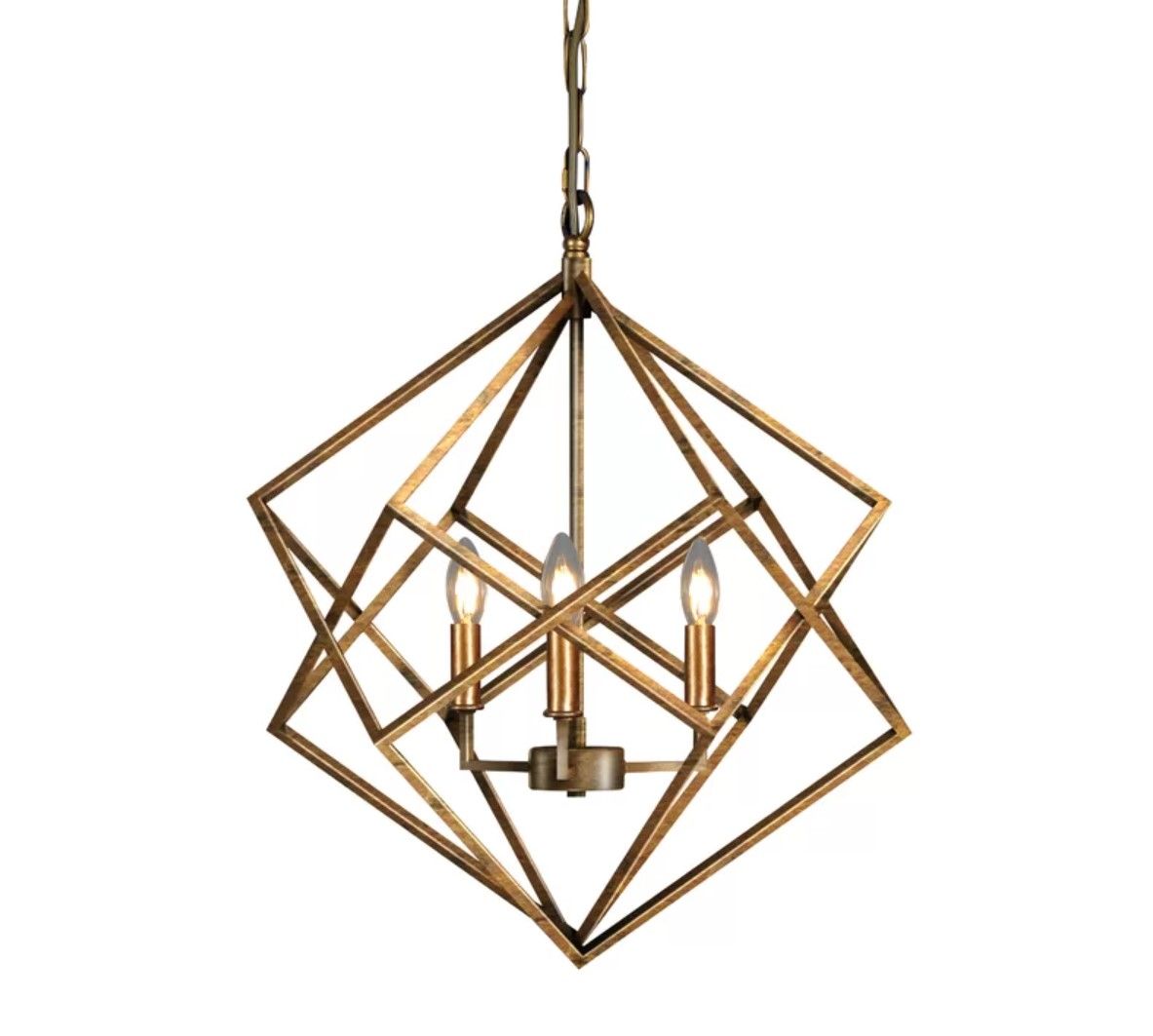 Ayaz 3 Light Geometric Chandelier thumbnail 5