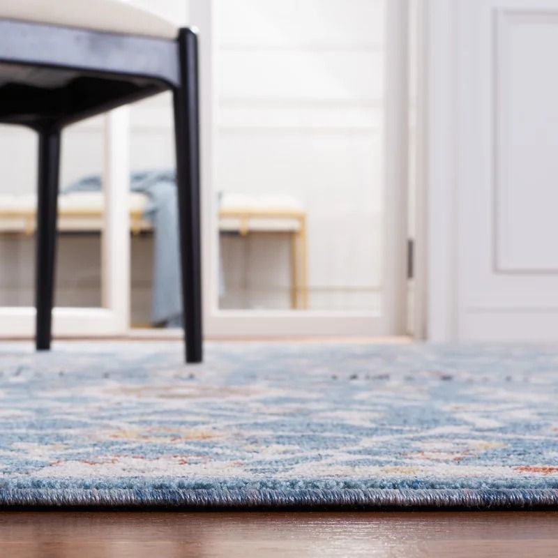 Sierra Oriental Blue Ivory Area Rug 8'x10' thumbnail 2
