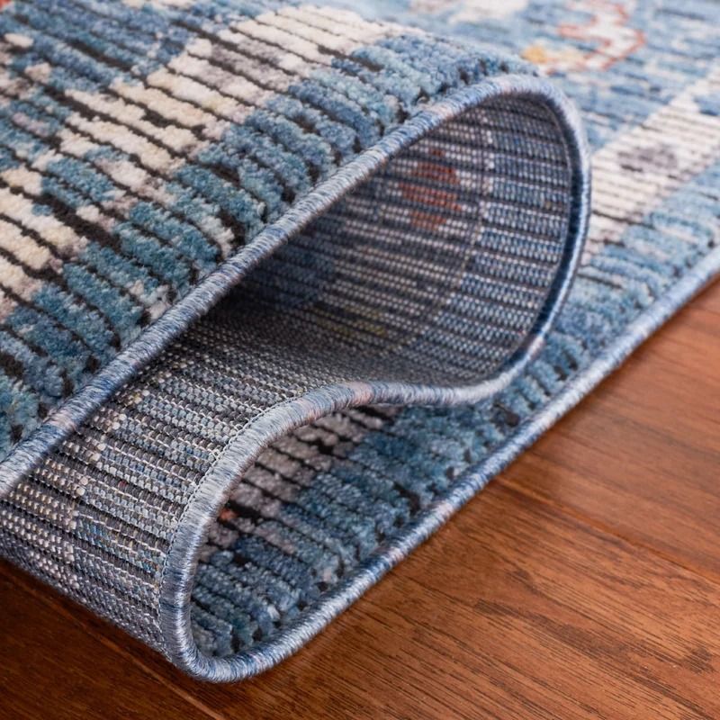 Sierra Oriental Blue Ivory Area Rug 8'x10' thumbnail 4