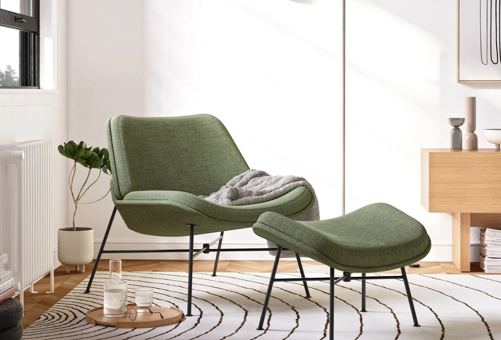 Vesper Fabric Lounge Chair thumbnail 2