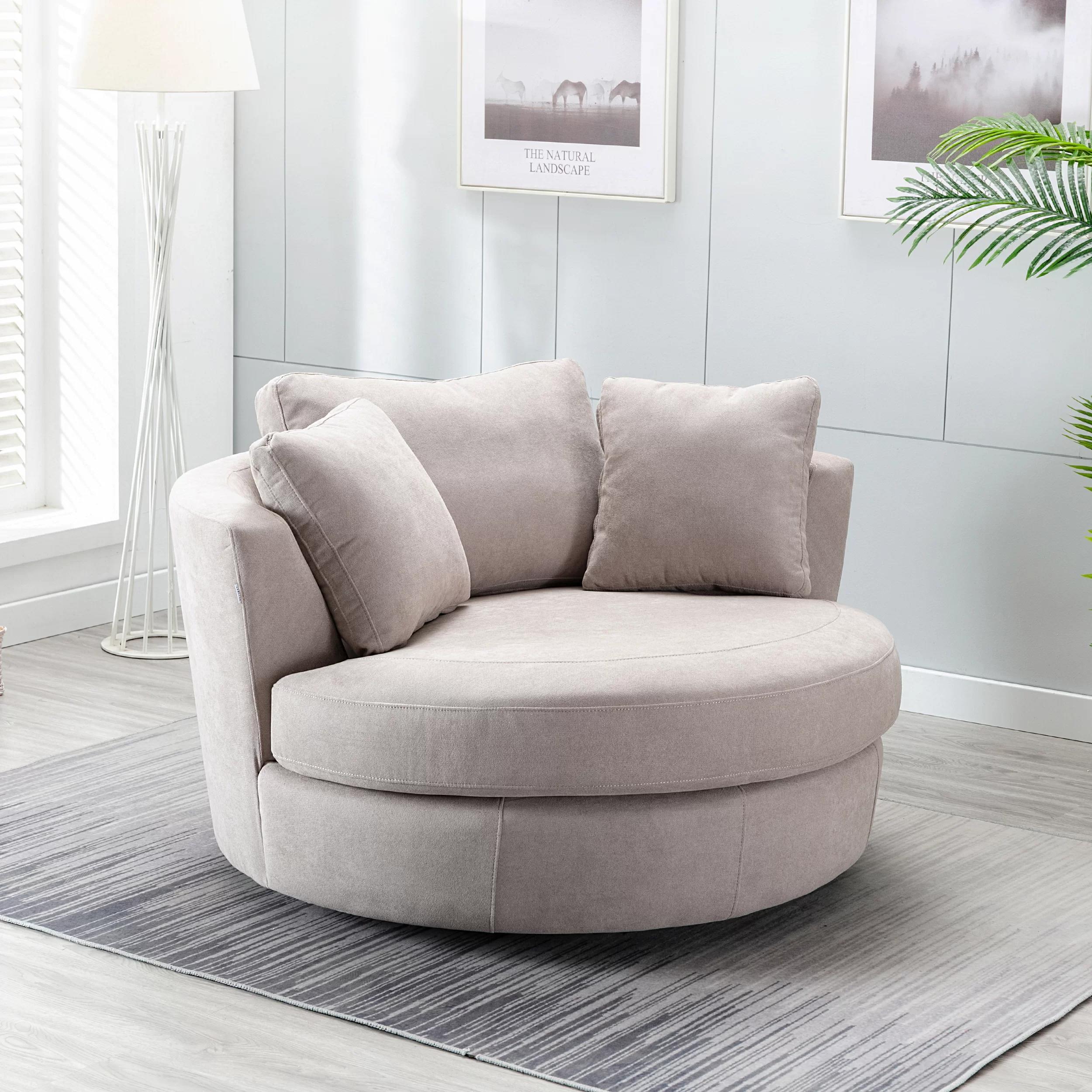 Minorca Polyester Swivel Barrel Chair thumbnail 2