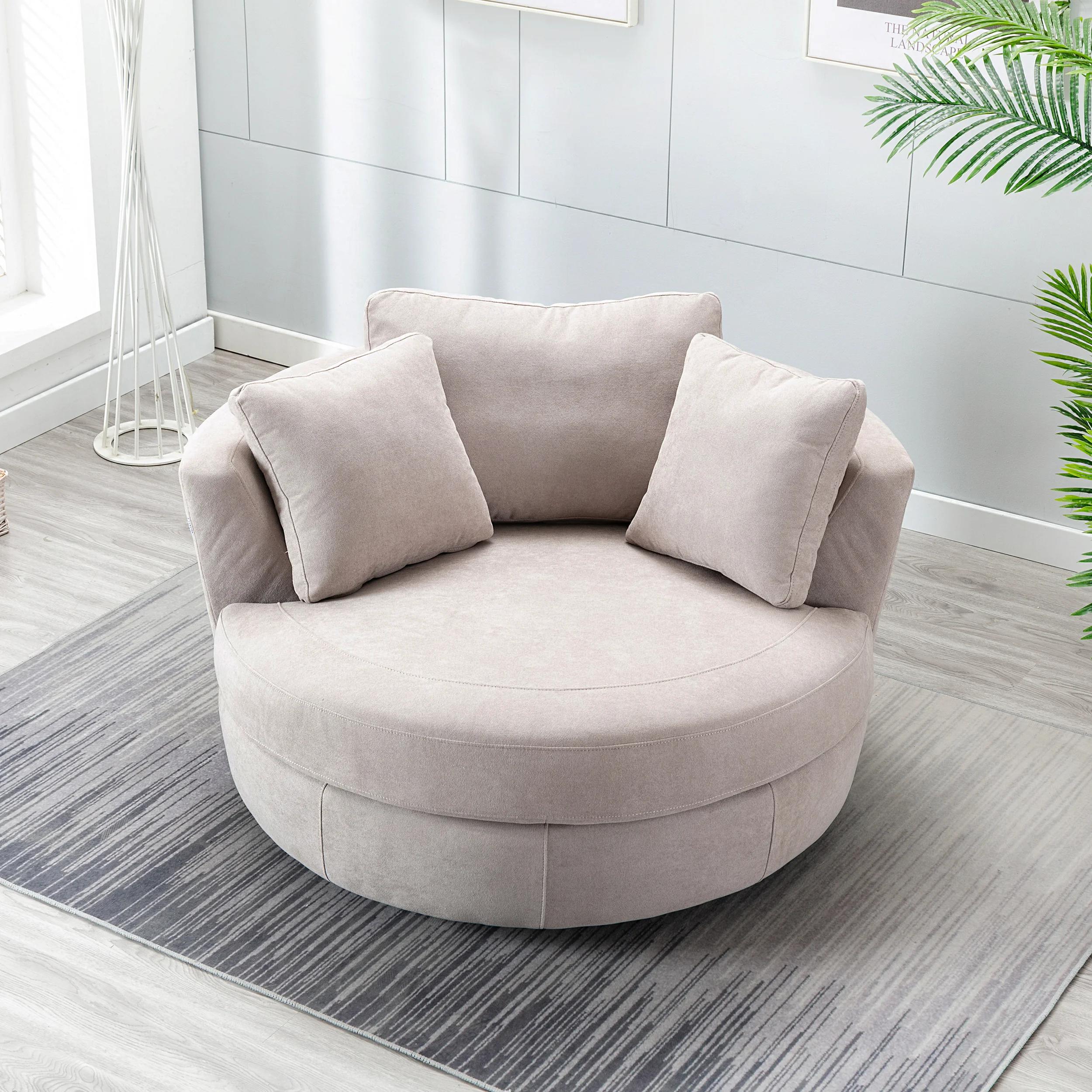 Minorca Polyester Swivel Barrel Chair thumbnail 3