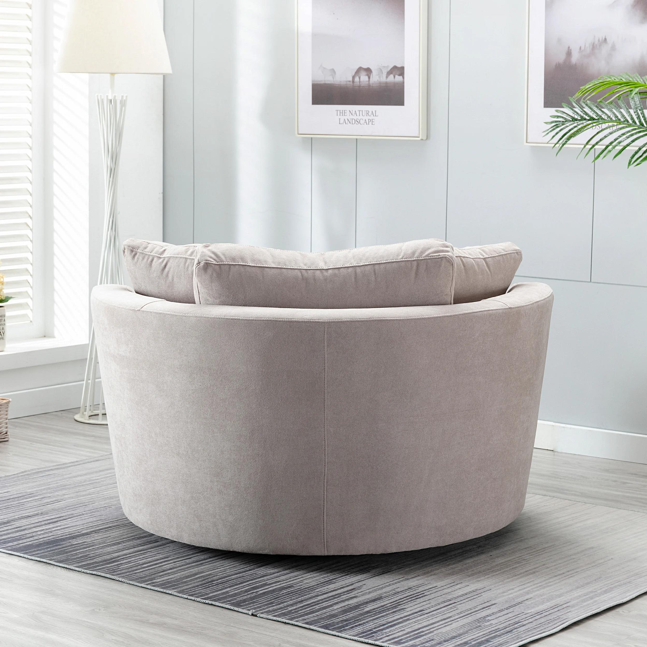 Minorca Polyester Swivel Barrel Chair thumbnail 5