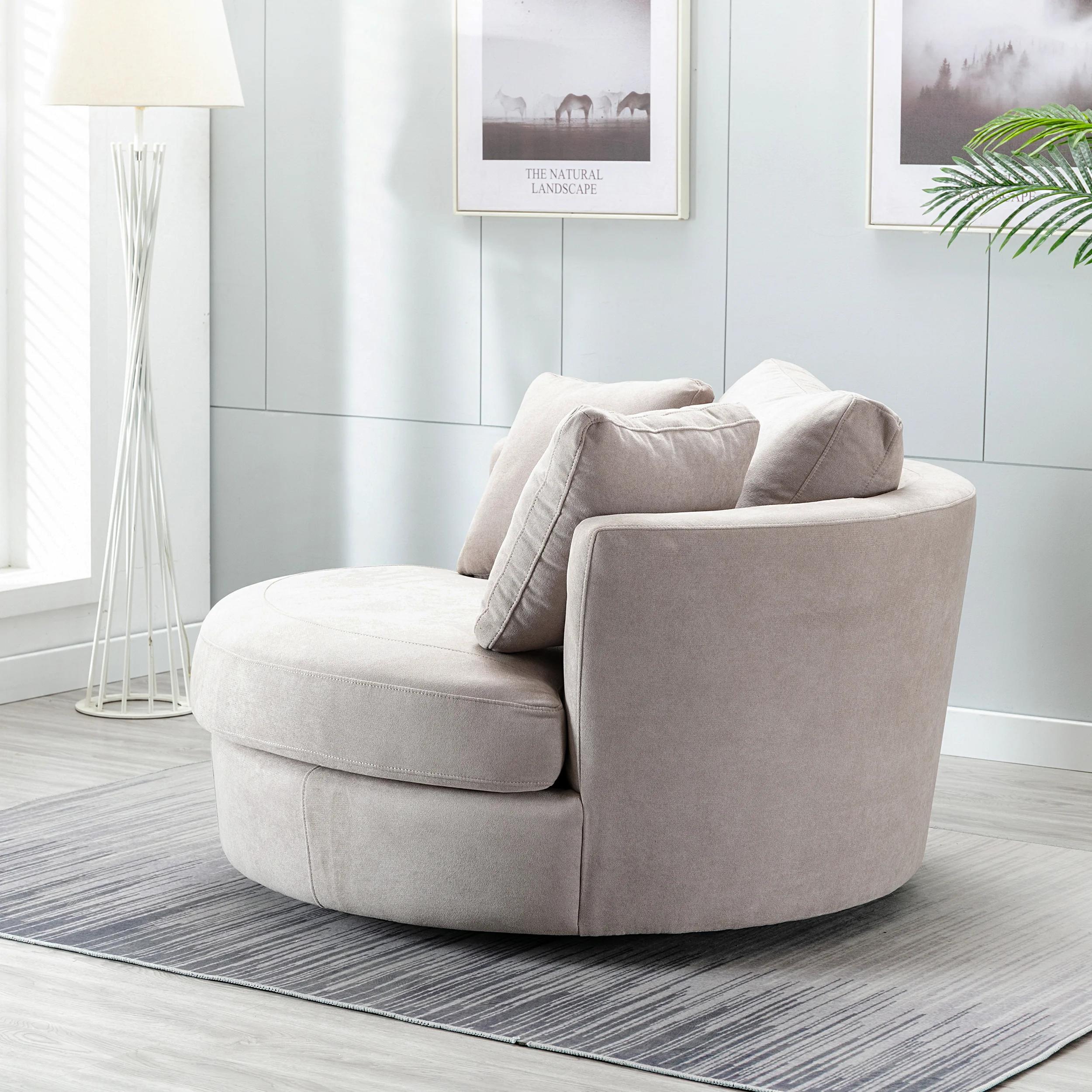 Minorca Polyester Swivel Barrel Chair thumbnail 6