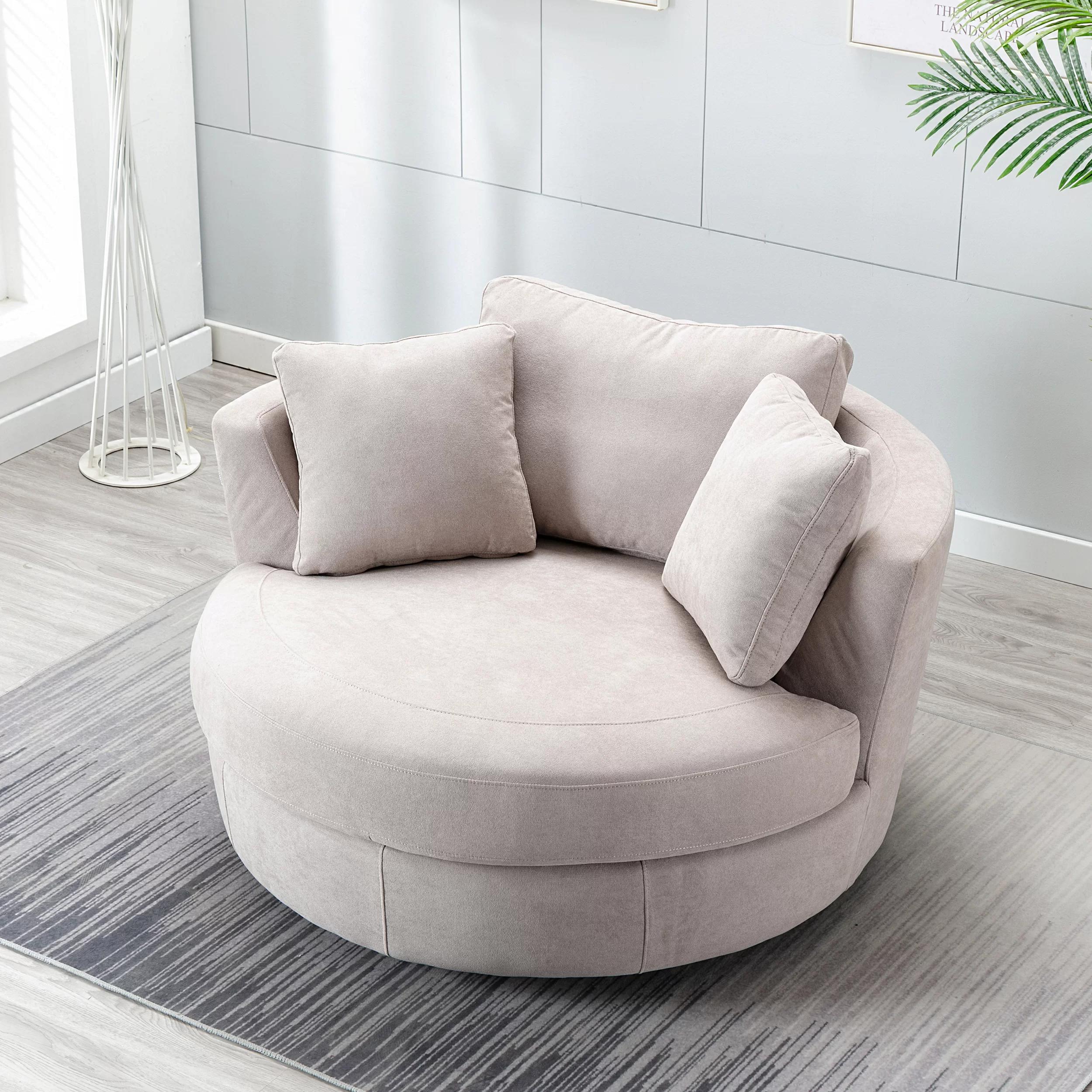 Minorca Polyester Swivel Barrel Chair thumbnail 7