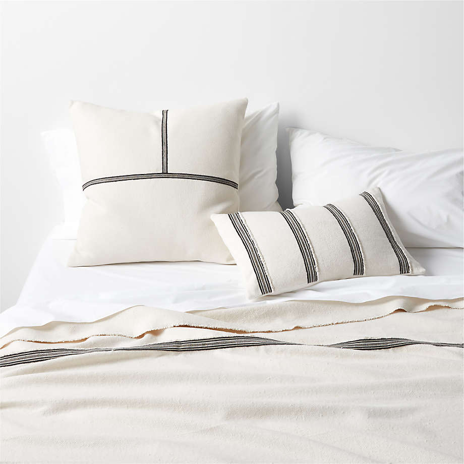 Denim Project Cotton Striped Lumbar Pillow Cover thumbnail 3