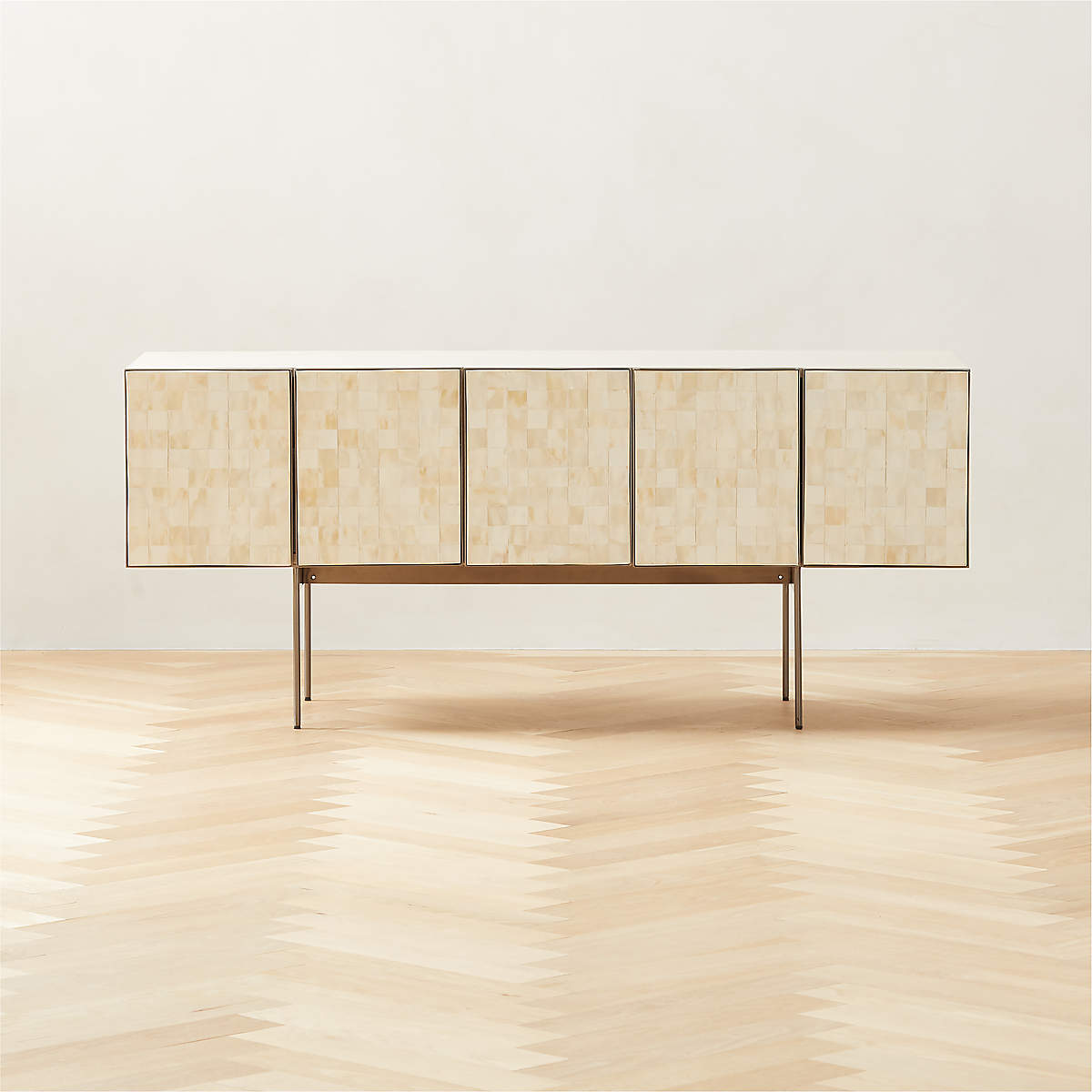 Carreau Ivory Bone Media Console thumbnail 2