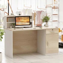 Funkley 1 Rectangular Wood Reception Desk thumbnail 2