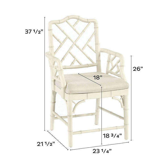 Dayna Arm Chair with Sandberg Parchment Seat thumbnail 2