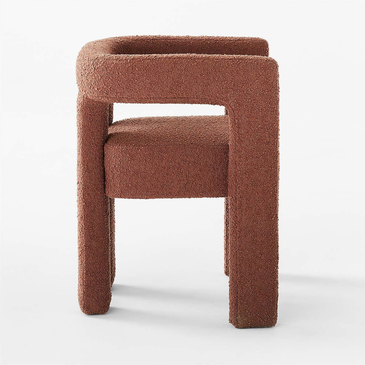 STATURE BURNT SIENNA BOUCLE DINING ARMCHAIR thumbnail 2
