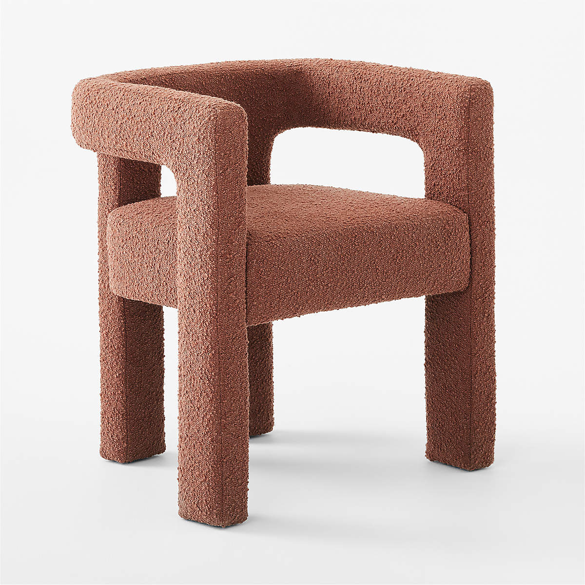 STATURE BURNT SIENNA BOUCLE DINING ARMCHAIR thumbnail 3