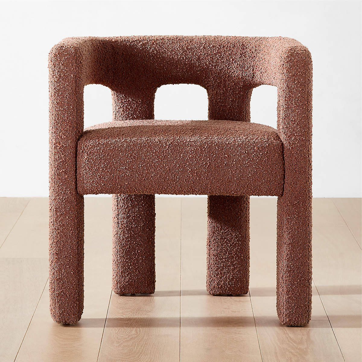 STATURE BURNT SIENNA BOUCLE DINING ARMCHAIR thumbnail 4