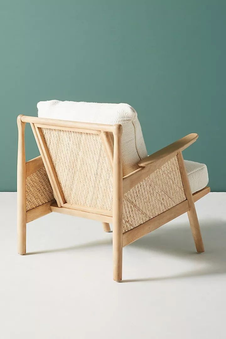 Linen Cane Chair thumbnail 4