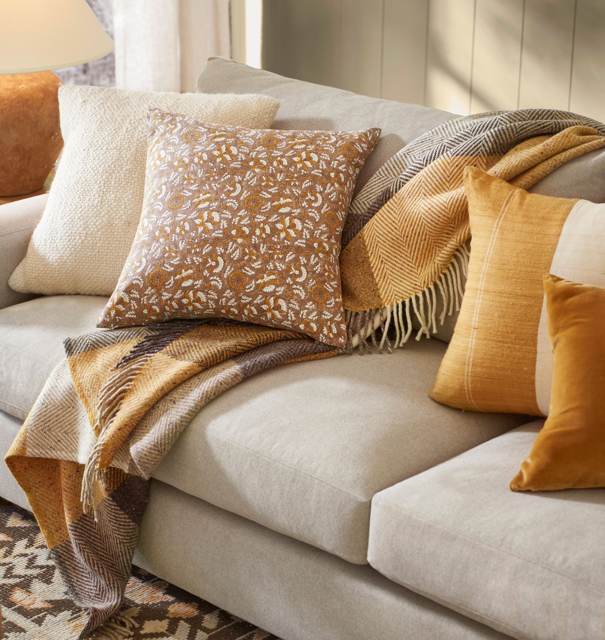 Botanical Block Print Pillow thumbnail 2