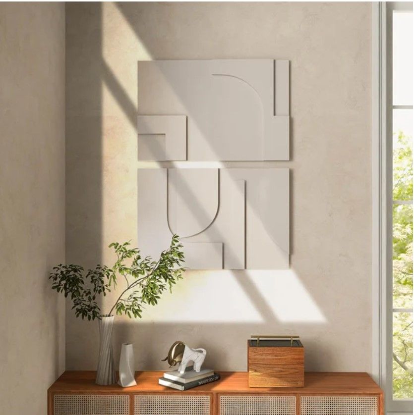 2 Pieces Japandi Abstract Wood Wall Decor thumbnail 2