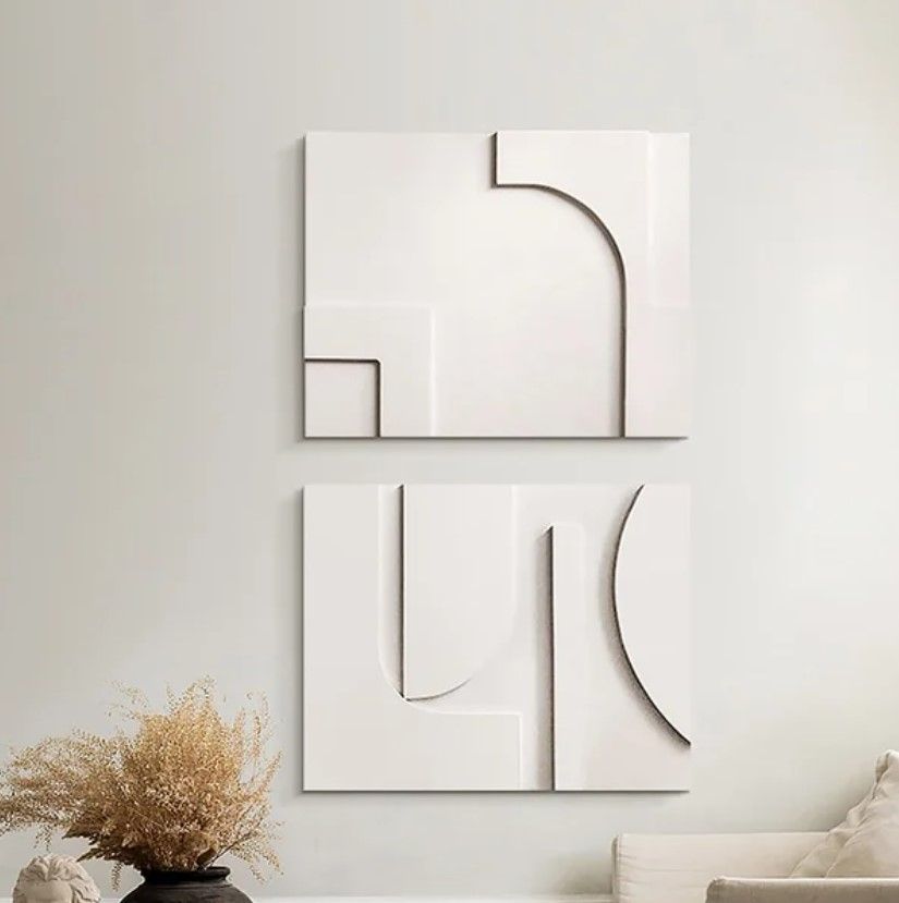 2 Pieces Japandi Abstract Wood Wall Decor thumbnail 3