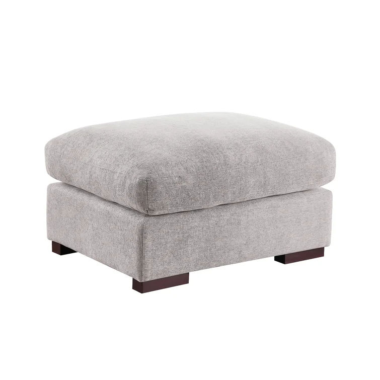 Tatman Linen Blend Sectional with 2 Ottomans thumbnail 2
