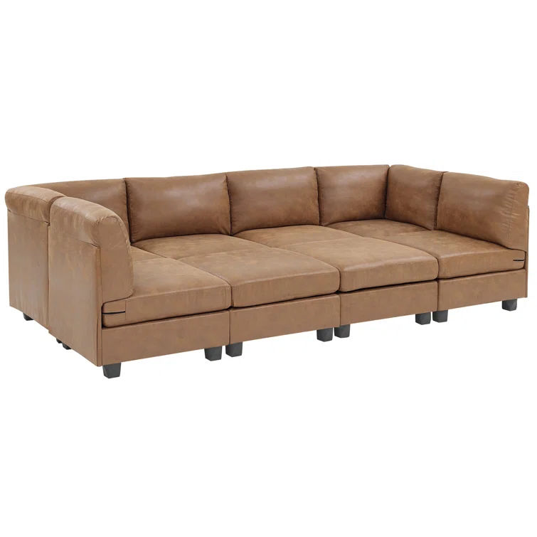 Barnwell 8 - Piece Vegan Leather Sectional thumbnail 2