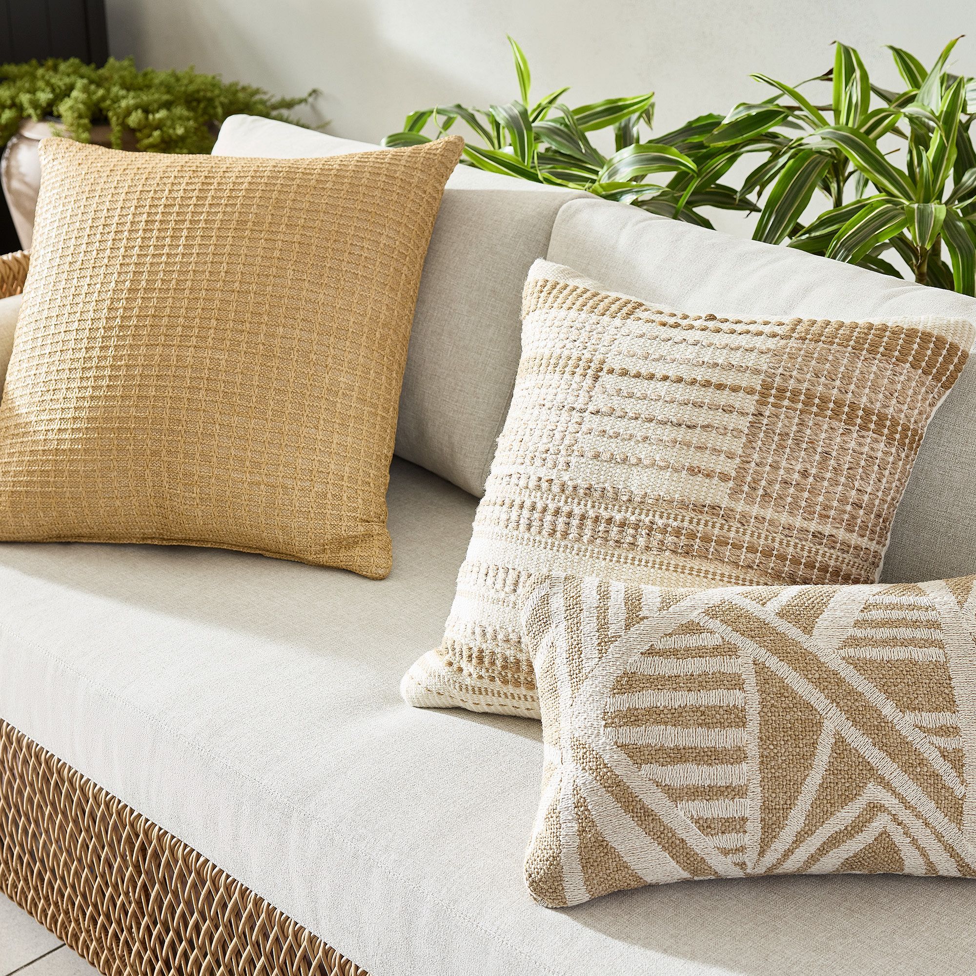 Mixed Texture Indoor/Outdoor Pillow thumbnail 3