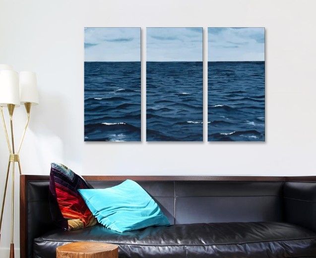 Grayscale Seascape III Canvas Print thumbnail 2