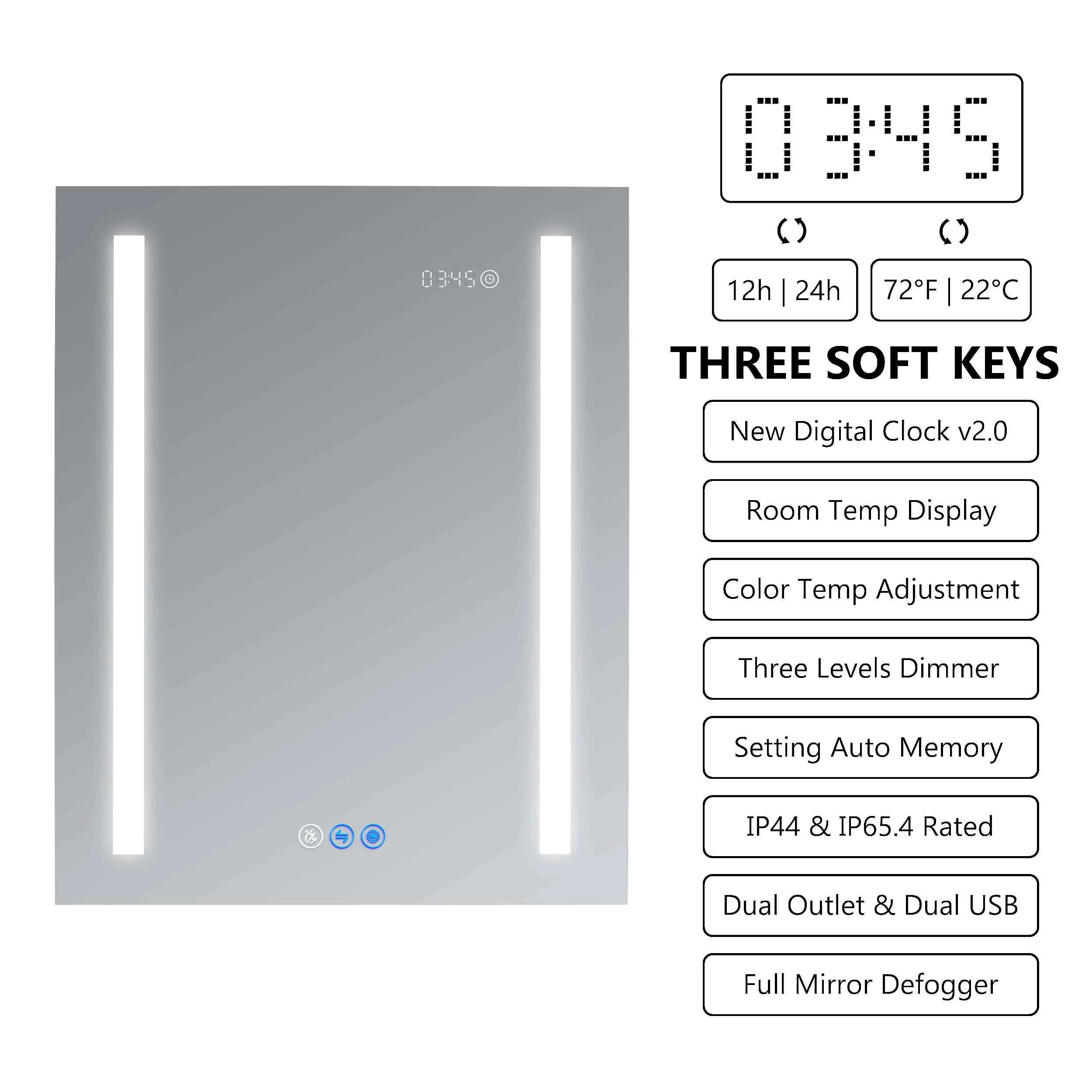 Decadom Led Mirror Medicine Cabinet thumbnail 4
