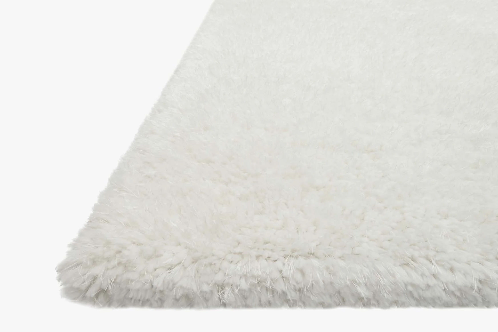 Mila Shag Rug in White by Loloi II thumbnail 2