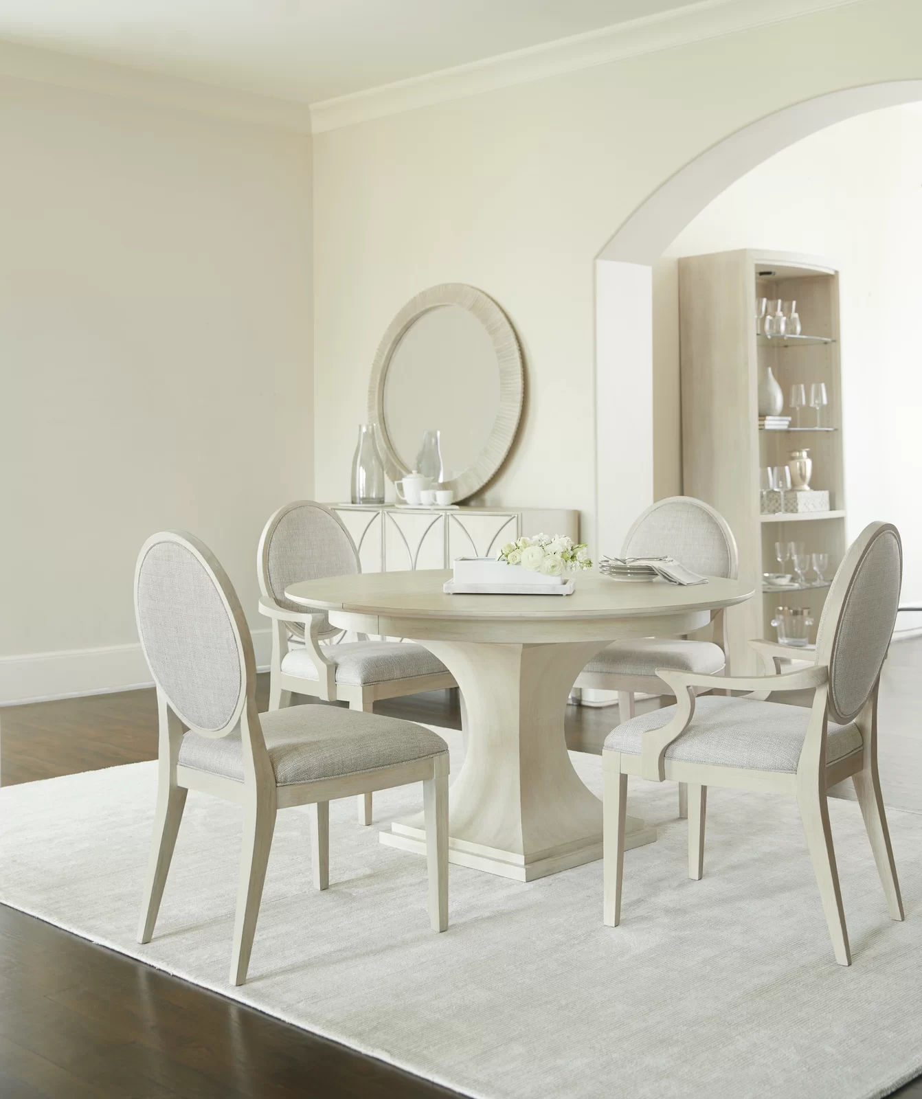 East Hampton Round Solid Wood Mirror thumbnail 3