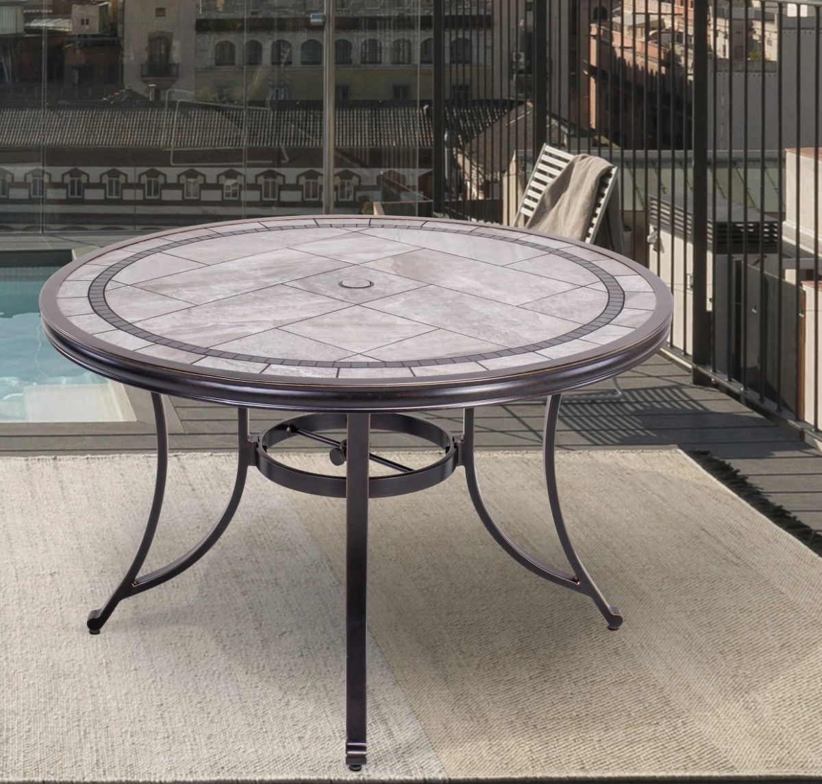 Jacque Concrete Outdoor Dining Table thumbnail 2