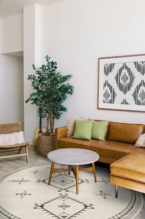 Damali Black And White Rug-6'x6' thumbnail 2