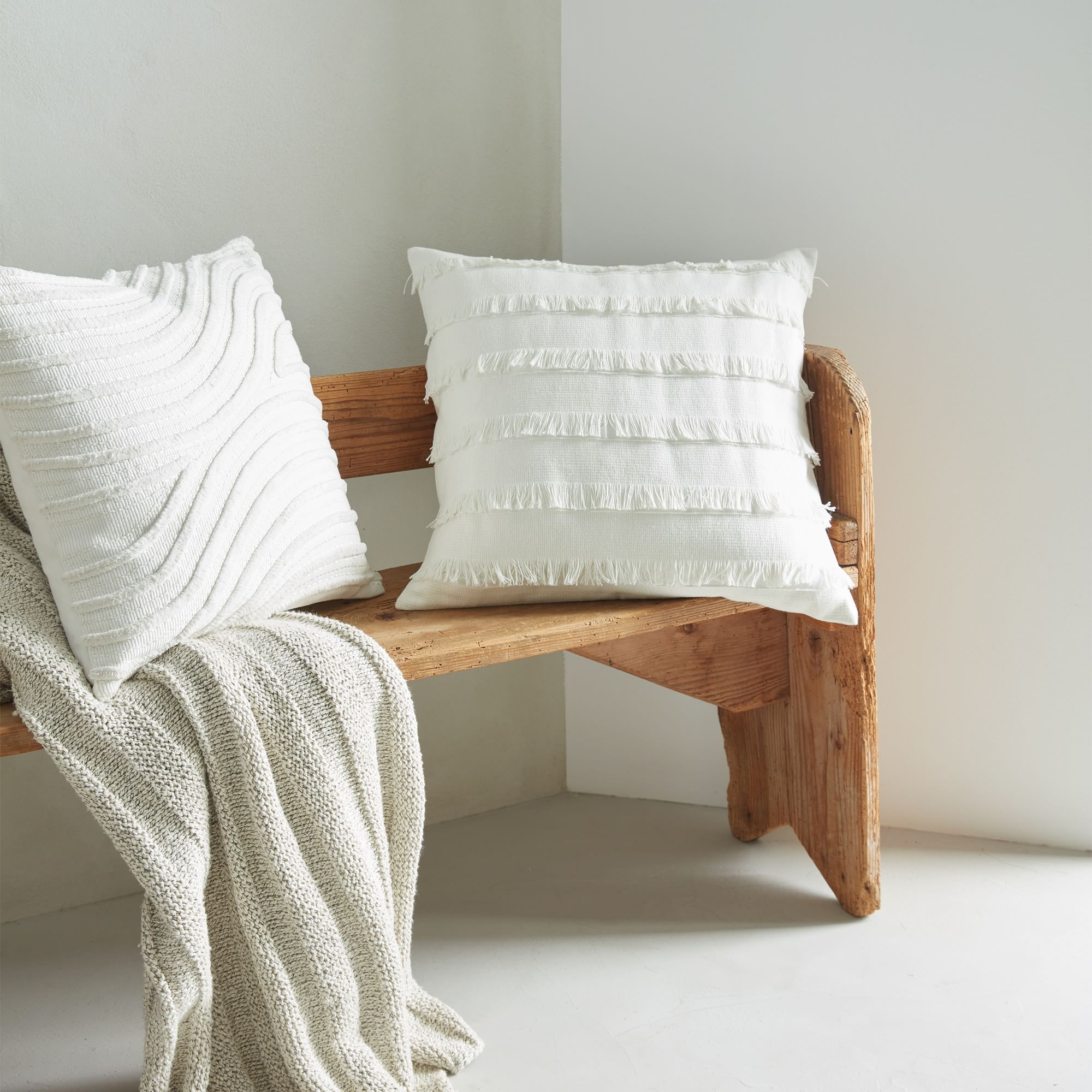 Textured Waves Pillow Cover-18"X18" thumbnail 6