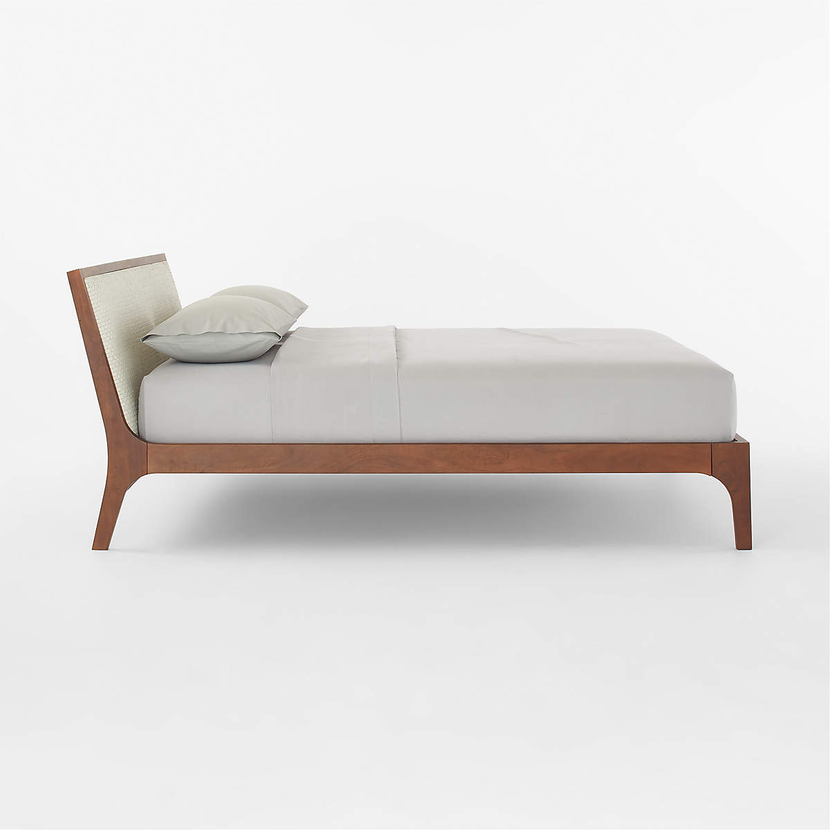 PIETRO WOVEN IVORY LEATHER KING BED thumbnail 3