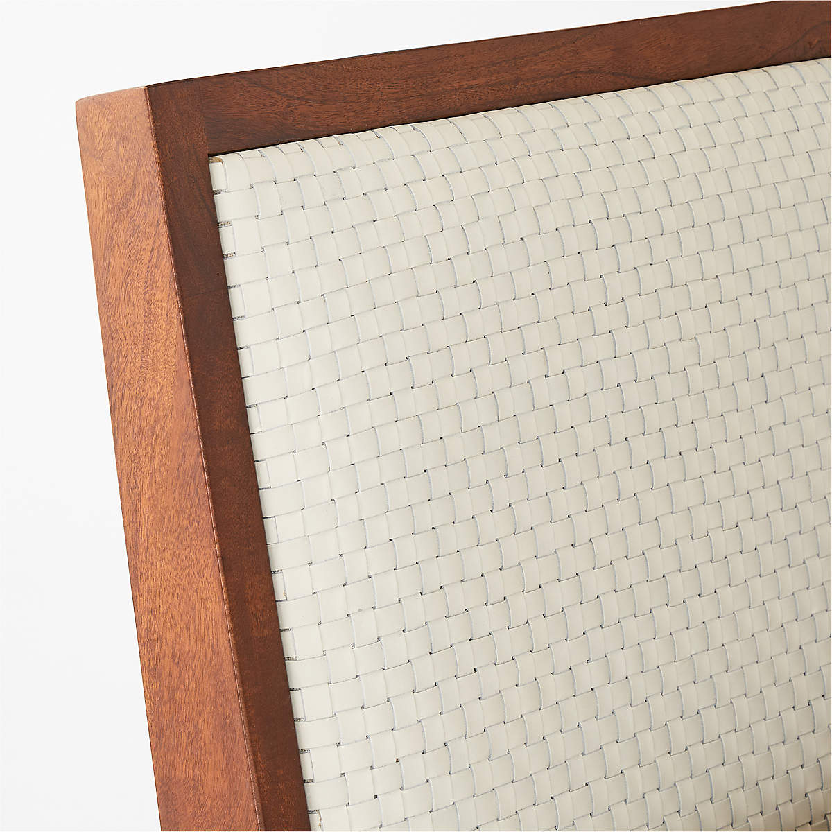 PIETRO WOVEN IVORY LEATHER KING BED thumbnail 4