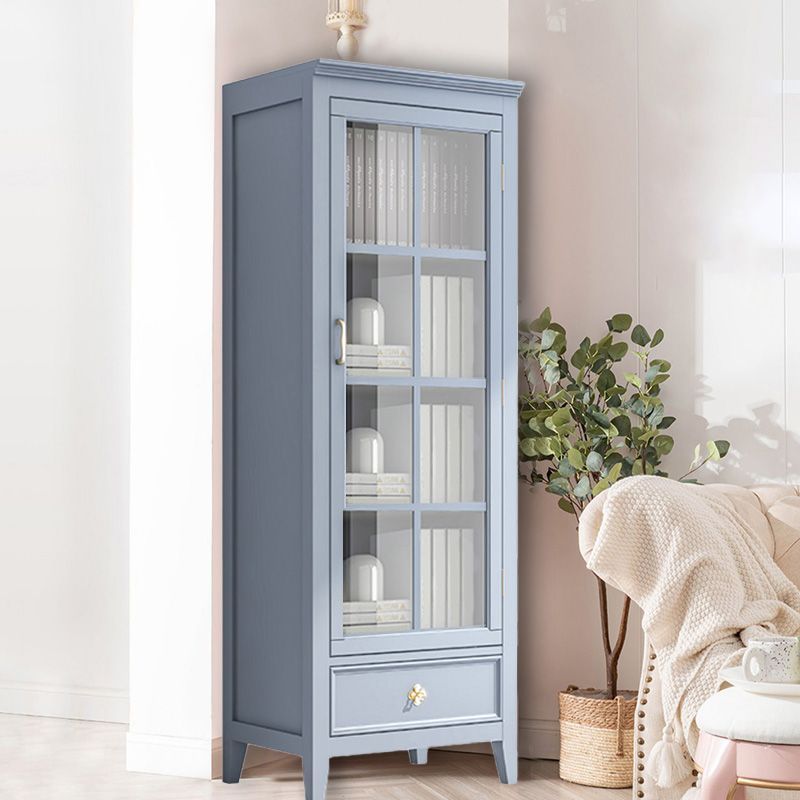  Modern Style Display Cabinet Rubber Wood Display Stand with Drawers thumbnail 2