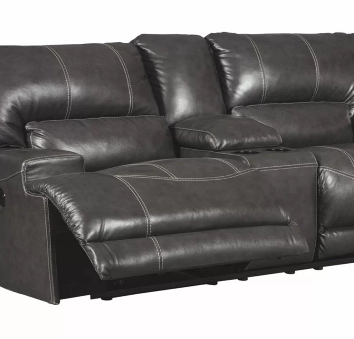 Naomi Vegan Leather Power Reclining Loveseat thumbnail 2