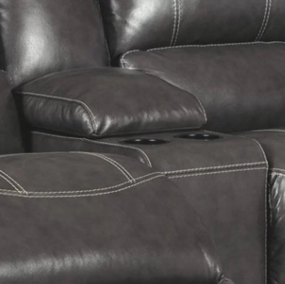Naomi Vegan Leather Power Reclining Loveseat thumbnail 3