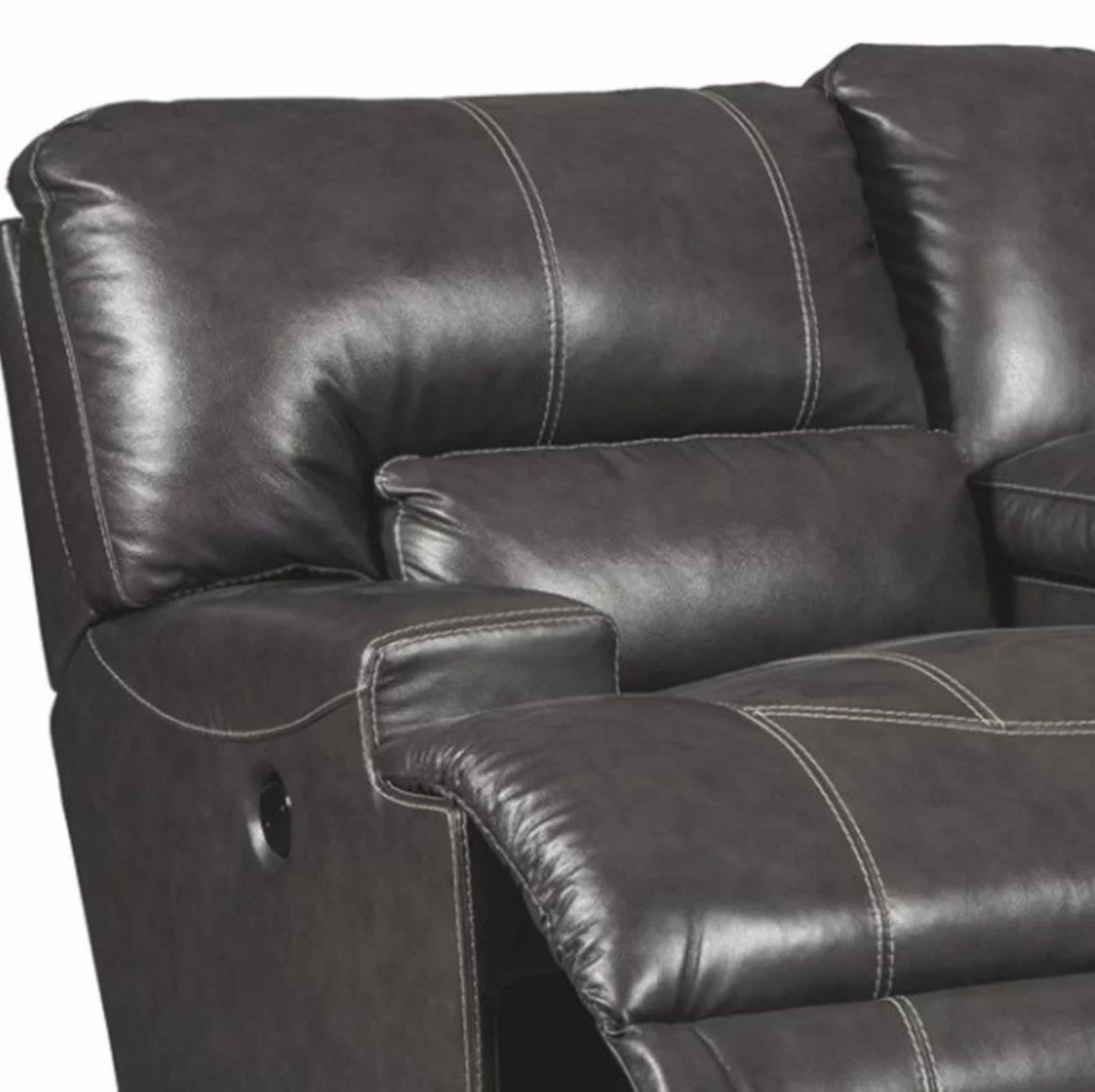 Naomi Vegan Leather Power Reclining Loveseat thumbnail 4