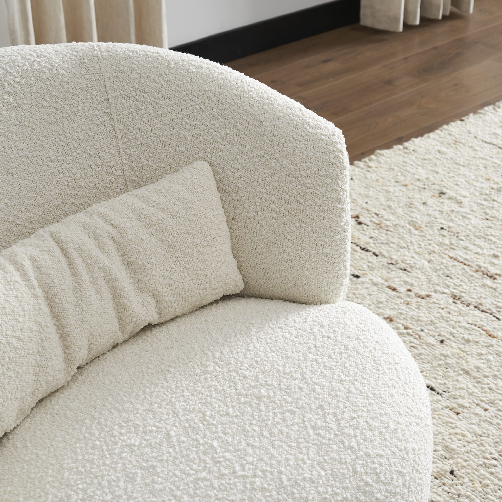 Amber Boucle Swivel Chair thumbnail 7