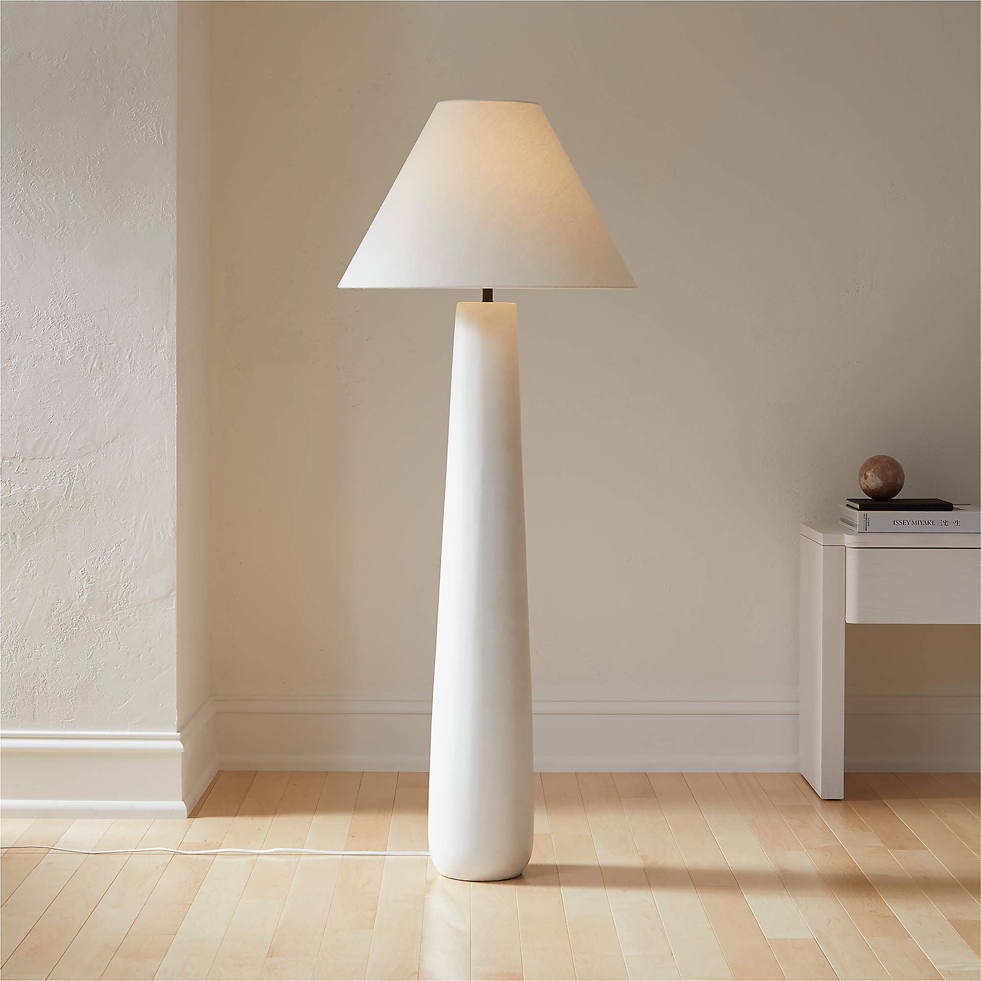 Polar White Cement Floor Lamp thumbnail 3