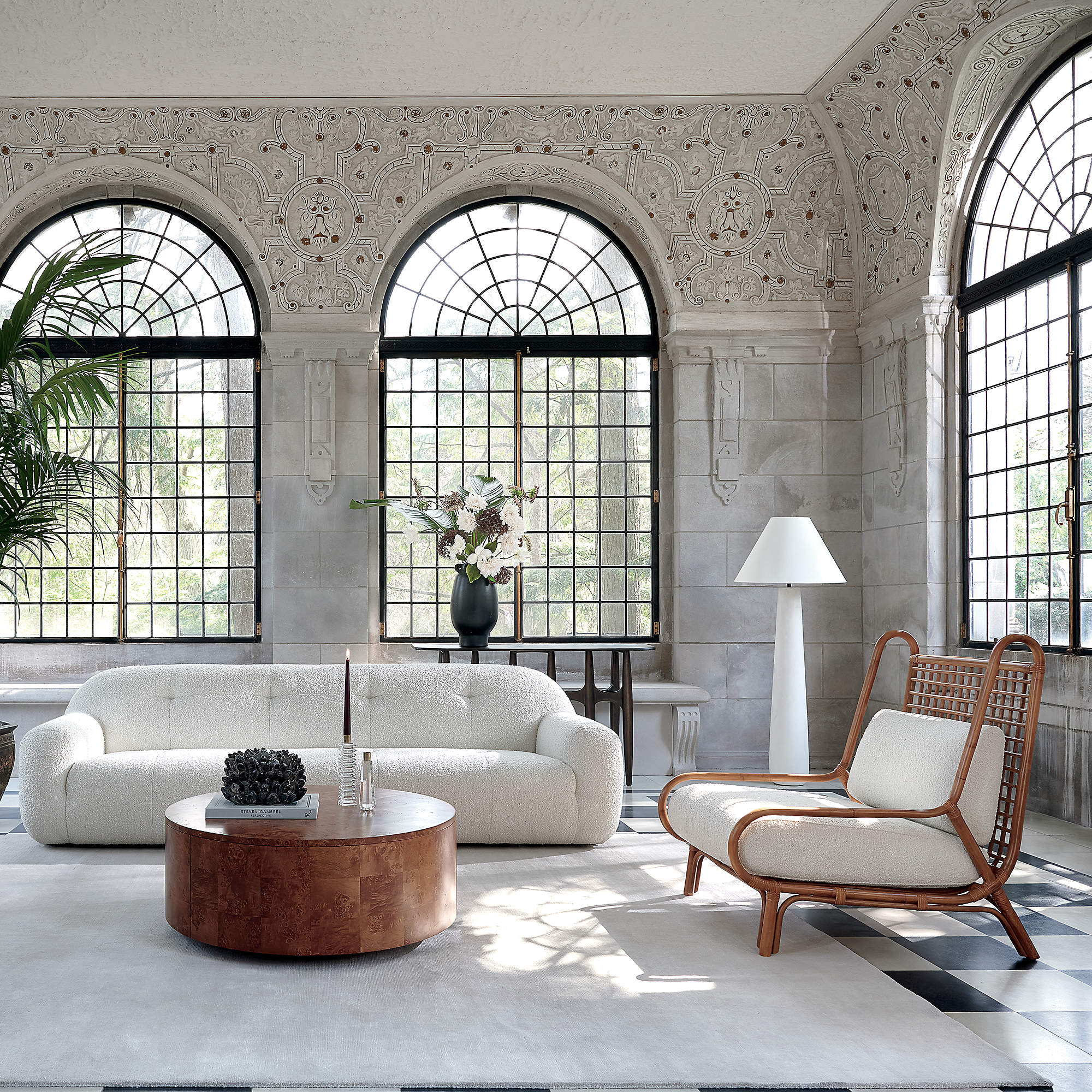Polar White Cement Floor Lamp thumbnail 5