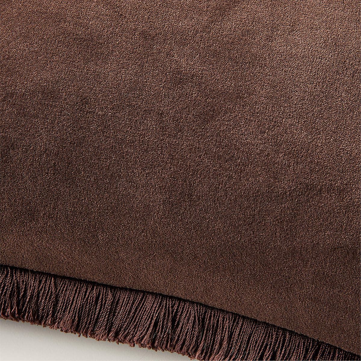 BETTIE CHOCOLATE BROWN THROW PILLOW thumbnail 3