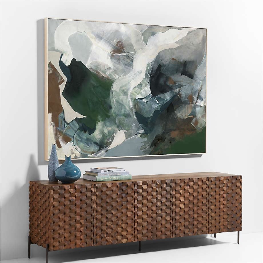 Forest Movement Framed Green Abstract thumbnail 2