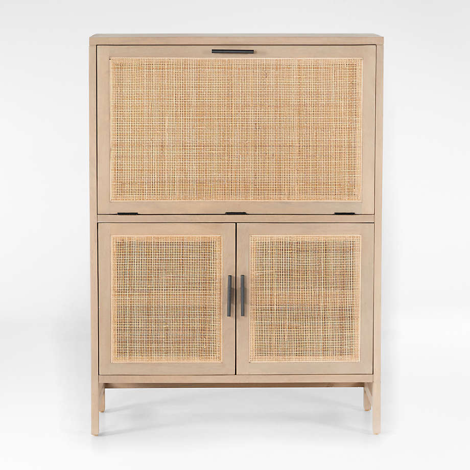 Libby Natural Mango Wood Bar Cabinet with Storage thumbnail 3