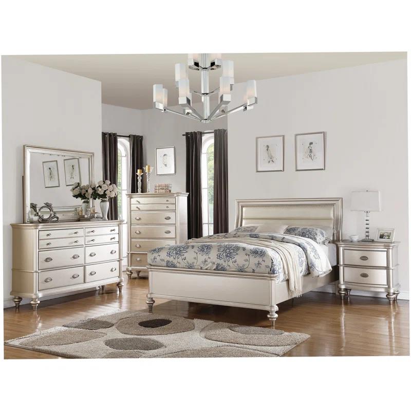 Mulvey 2 - Drawer Nightstand in Silver Rosdorf Park thumbnail 3