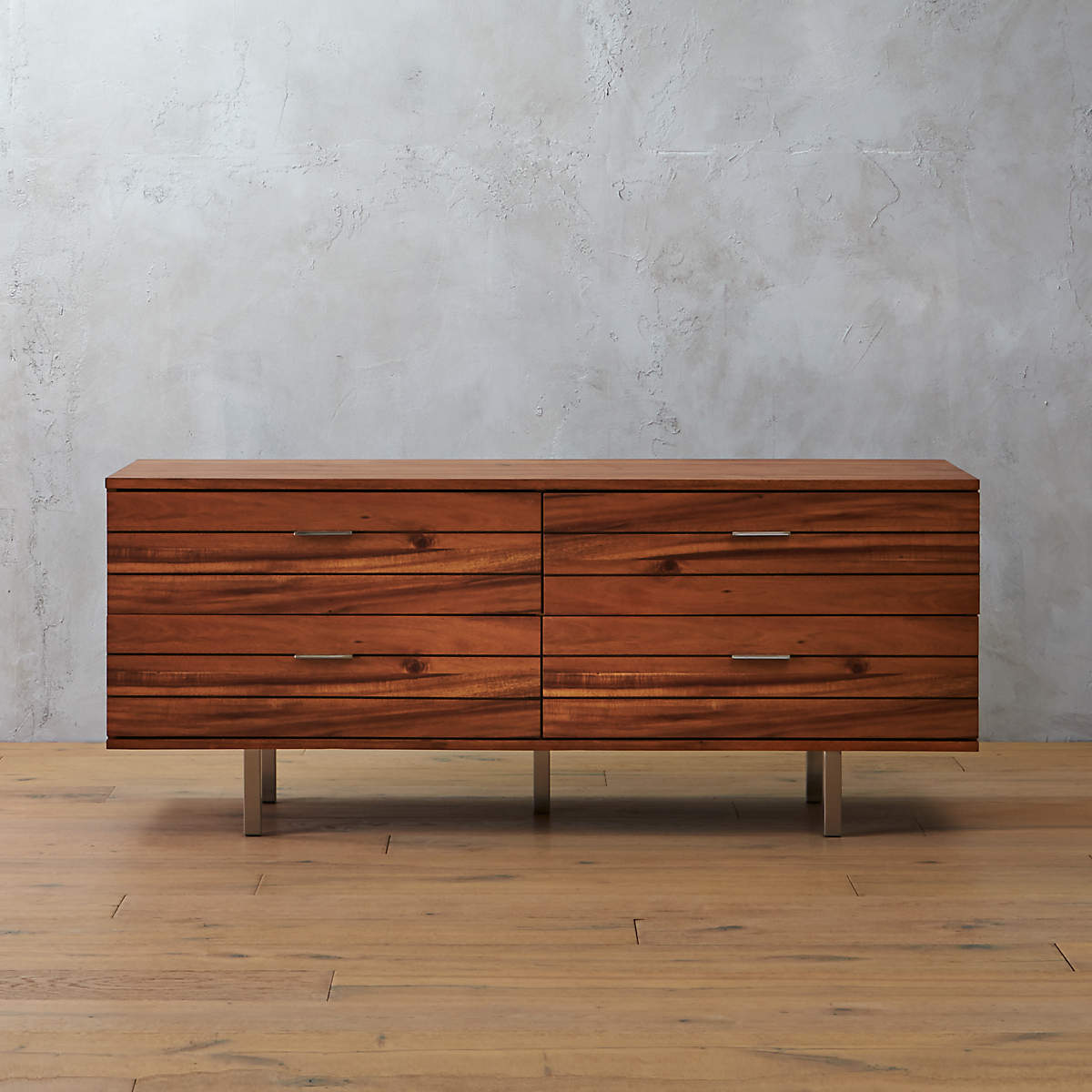 LINEAR 4-DRAWER WOOD DRESSER thumbnail 2