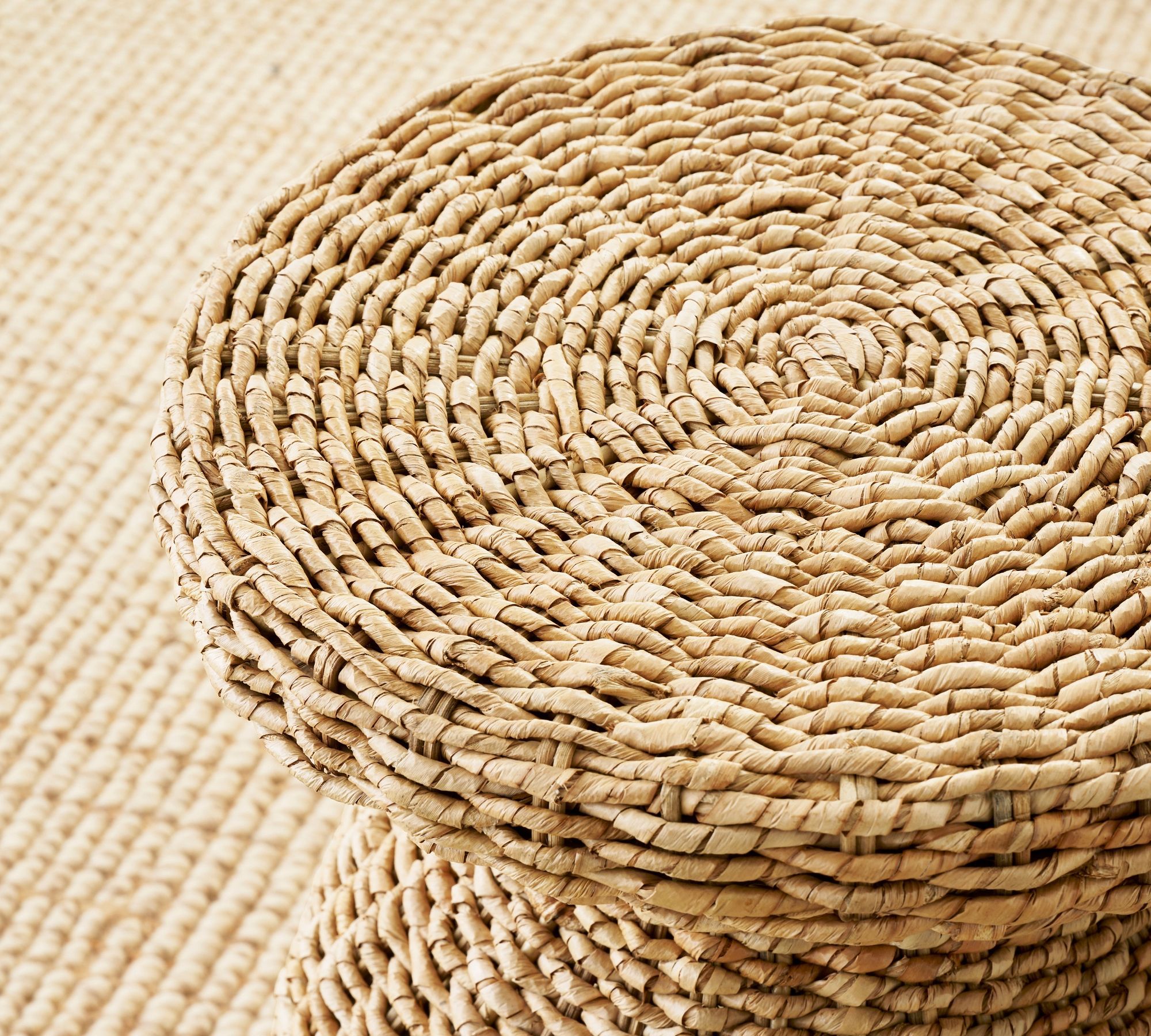 Woven Round Seagrass Side Table thumbnail 4