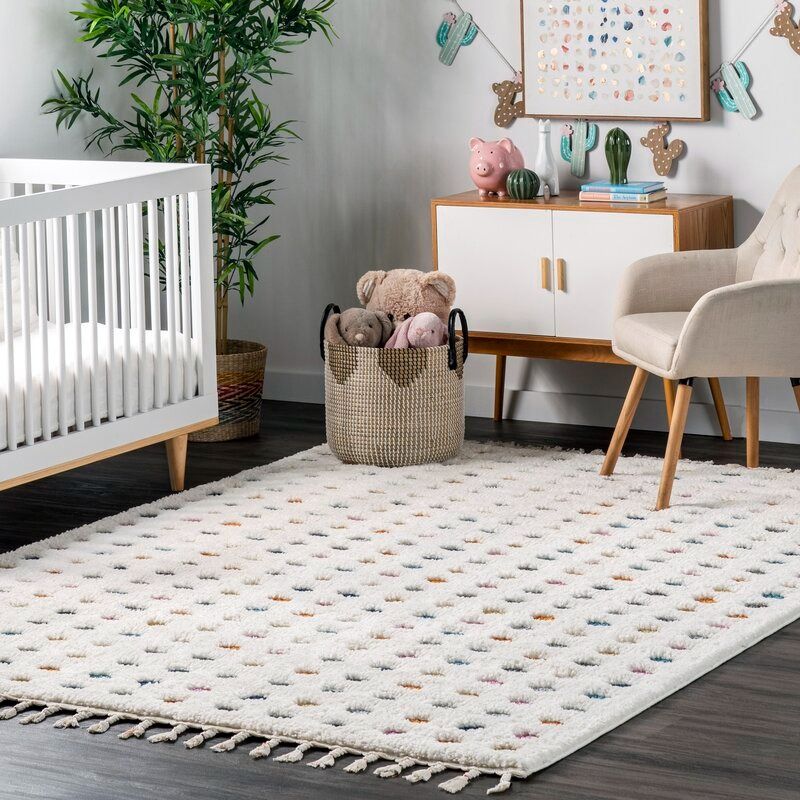 Weishaar Polka Dot Tasseled Shag Rug thumbnail 2