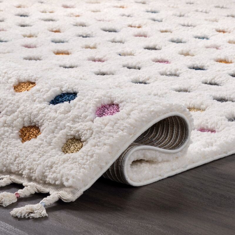 Weishaar Polka Dot Tasseled Shag Rug thumbnail 4