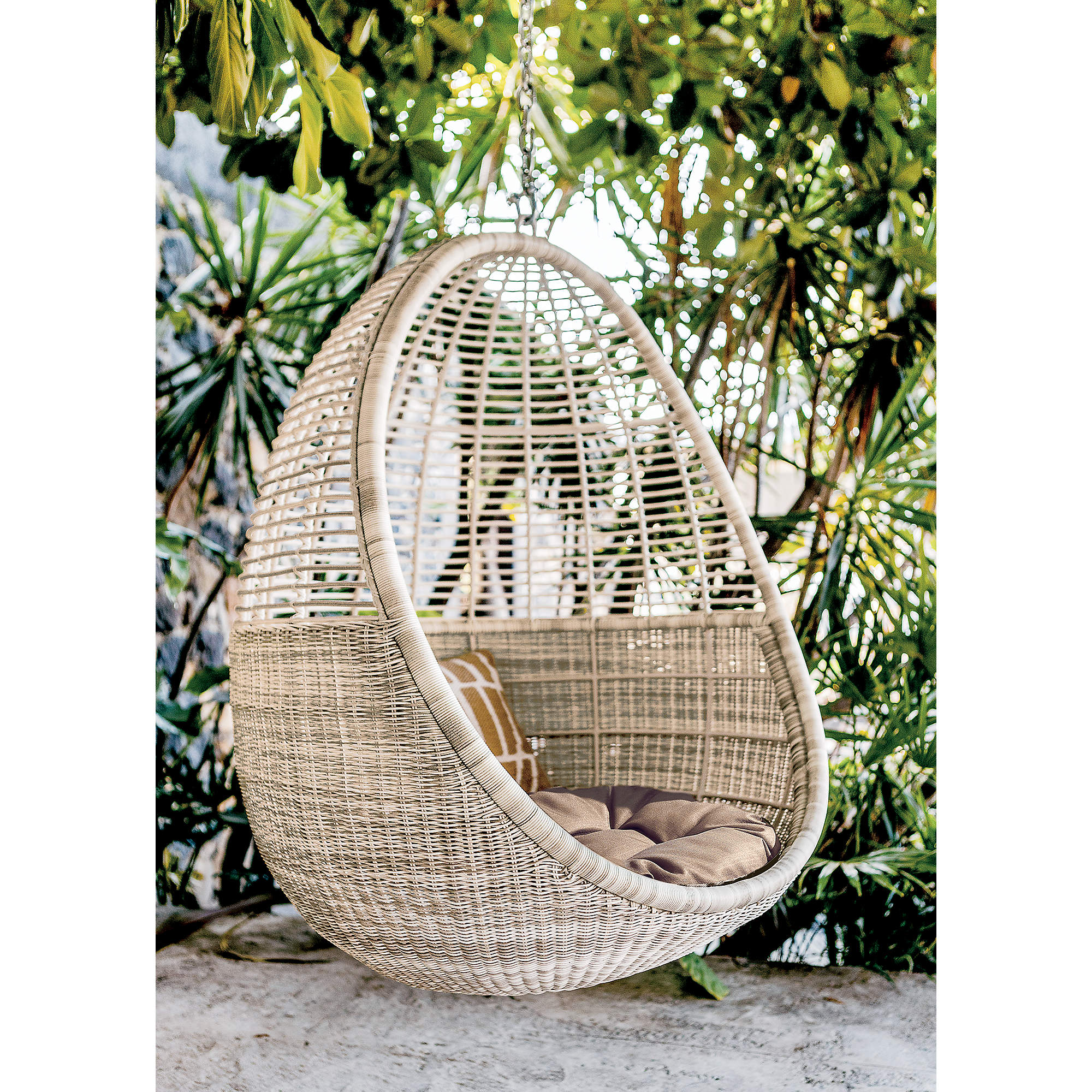 Pod Hanging Outdoor Chair with Cushion thumbnail 2