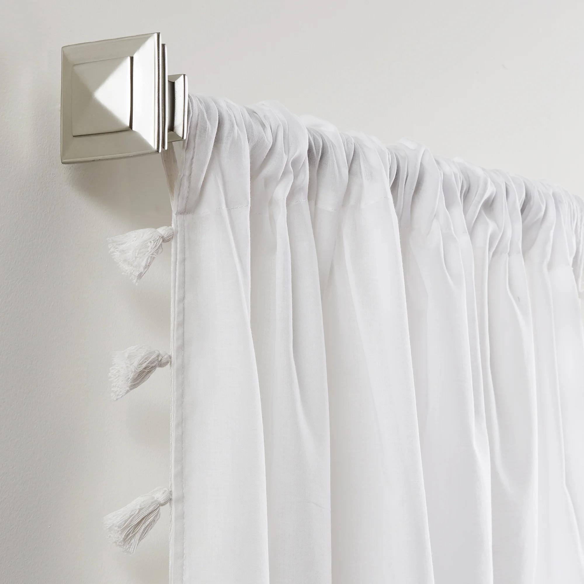 Brackett Cotton Semi Sheer Curtains Drapes Panel-84" thumbnail 2